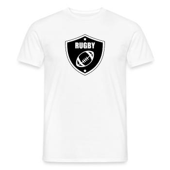 Rugby - Rugbyman - Sport - Fighter - Fight - Men's T-Shirt - white - Front - AI Model Male 178 dark (178cm)