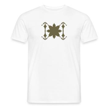 Ornamentblüten Symmetrie Muster - Männer T-Shirt - Weiß - Vorne - AI Model Male 178 dark (178cm)