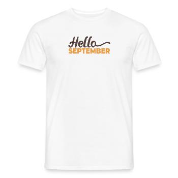 Bonjour Septembre - Septembre Ami Disant - T-shirt homme - blanc - Devant - AI Model Male 178 dark (178cm)