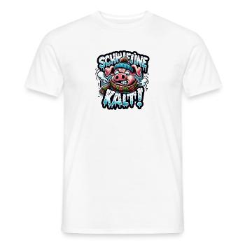Schweinekalt - Männer T-Shirt - Weiß - Vorne - AI Model Male 178 dark (178cm)