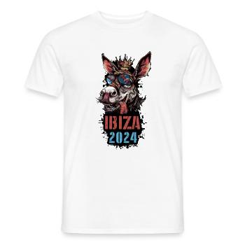 Ibiza 2024 Holiday Donkey - Men's T-Shirt - white - Front - AI Model Male 178 dark (178cm)