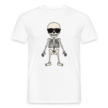 Skelett Comic Halloween Cool - Männer T-Shirt - Weiß - Vorne - AI Model Male 178 dark (178cm)