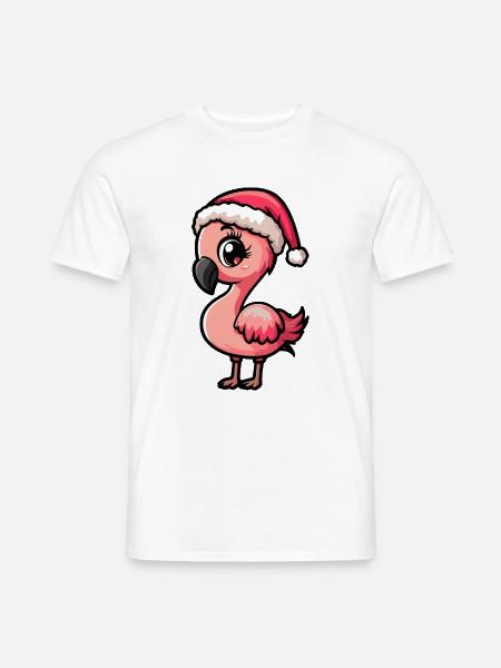 Flamingo Weihnachten Christmas - Männer T-Shirt - Weiß