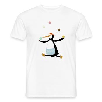 Pinguin jongliert Eis - Männer T-Shirt - Weiß - Vorne - AI Model Male 178 dark (178cm)