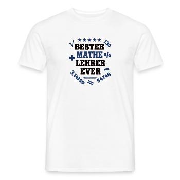 Bester Mathelehrer Uni Mathematiker Mathe Lehrer - Männer T-Shirt - Weiß - Vorne - AI Model Male 178 dark (178cm)