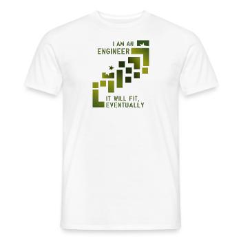 Ingénieur Ingenieur - T-shirt homme - blanc - Devant - AI Model Male 178 dark (178cm)