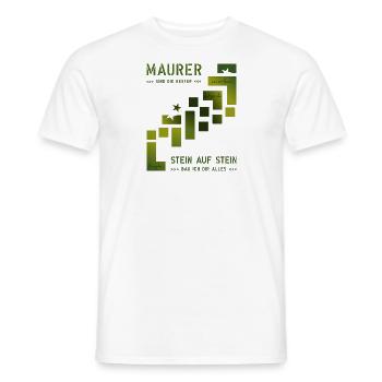 Maurer Hochbau Steinmetz - T-shirt homme - blanc - Devant - AI Model Male 178 dark (178cm)