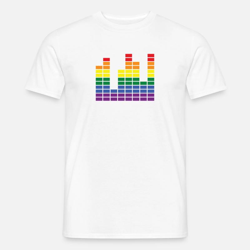 Pride Month Audio-Visualizer - Männer T-Shirt - Weiß