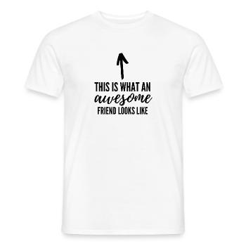 Ami génial - T-shirt homme - blanc - Devant - AI Model Male 178 dark (178cm)