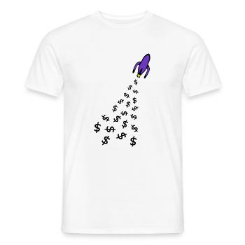 Dollar rockets - Men's T-Shirt - white - Front - AI Model Male 178 dark (178cm)