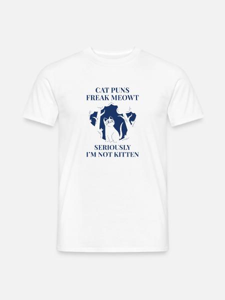 Katze Puns Freak Meowt - Männer T-Shirt - Weiß