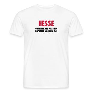Hesse Hessen witzig lustig Motto Statement - Männer T-Shirt - Weiß - Vorne - AI Model Male 178 dark (178cm)