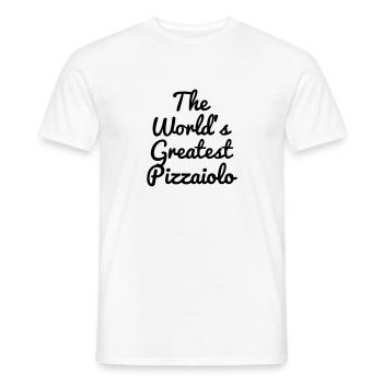 pizza / pizzaiolo / chef / italie / pizzaiola - T-shirt homme - blanc - Devant - AI Model Male 178 dark (178cm)