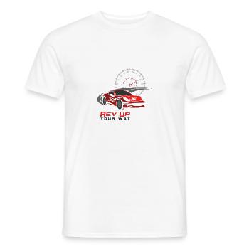 voiture - T-shirt homme - blanc - Devant - AI Model Male 178 dark (178cm)