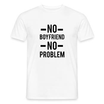 No Boyfriend - Men's T-Shirt - white - Front - AI Model Male 178 dark (178cm)
