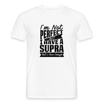 PERFEKT MIT SUPRA B - Männer T-Shirt - Weiß - Vorne - AI Model Male 178 dark (178cm)