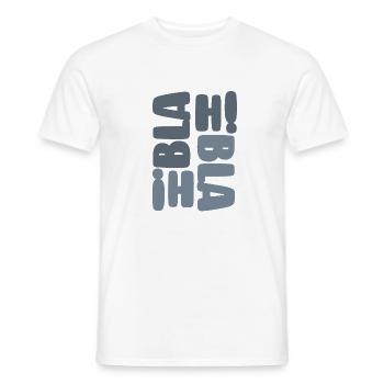 Blah bLAH BLEU - T-shirt homme - blanc - Devant - AI Model Male 178 dark (178cm)