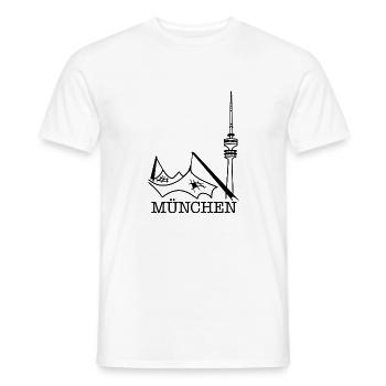 München - Männer T-Shirt - Weiß - Vorne - AI Model Male 178 dark (178cm)