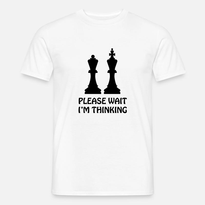 boardgame chess backgammon game night - Männer T-Shirt - Weiß