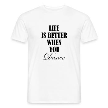 Dancing Dance Music - Männer T-Shirt - Weiß - Vorne - AI Model Male 178 dark (178cm)
