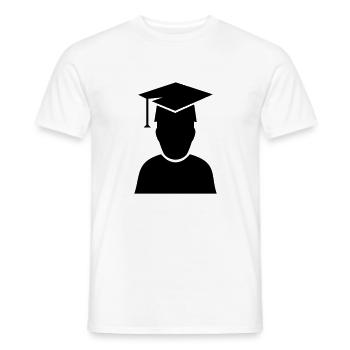 Student Diploma 1 - Men's T-Shirt - white - Front - AI Model Male 178 dark (178cm)