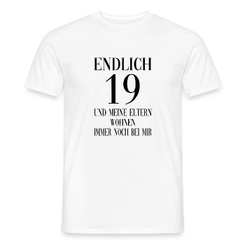 19. Geburtstag Spruch Geschenk - Männer T-Shirt - Weiß - Vorne - AI Model Male 178 dark (178cm)