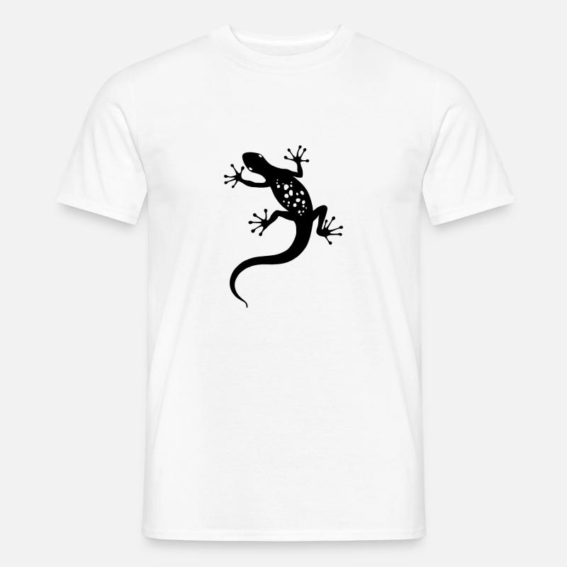 Gecko mit Flecken - Männer T-Shirt - Weiß