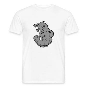 strong tiger wolf - Männer T-Shirt - Weiß - Vorne - AI Model Male 178 dark (178cm)