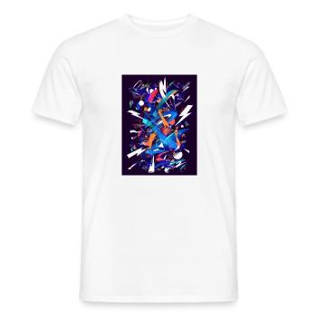 Blue neon thunder - Men's T-Shirt - white - Front - AI Model Male 178 dark (178cm)