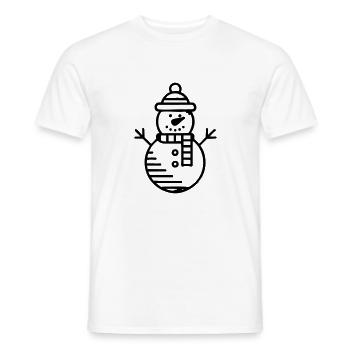 Schneemann Winter Weihnachten - Männer T-Shirt - Weiß - Vorne - AI Model Male 178 dark (178cm)