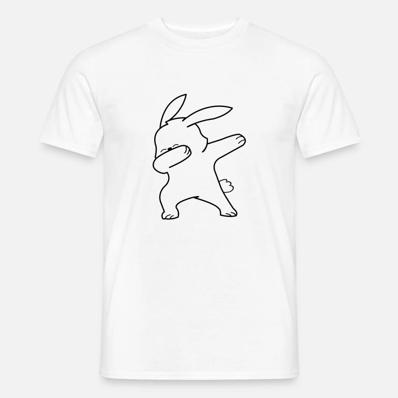dabbing bunny - Männer T-Shirt - Weiß