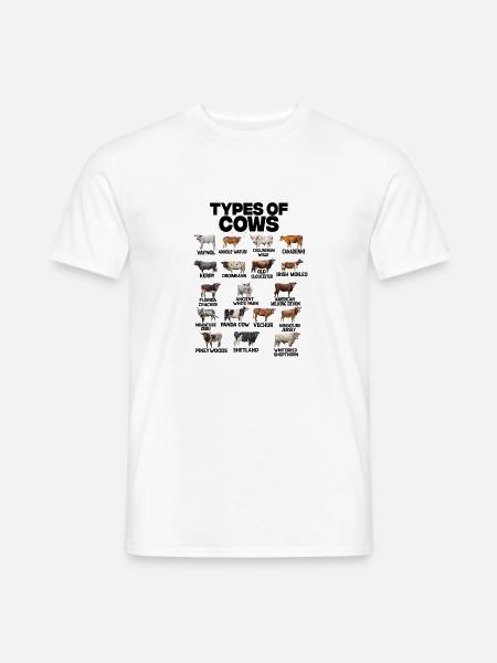 Arten von Kühen Rinder der Welt Kuh Rinder Kühe - Männer T-Shirt - Weiß