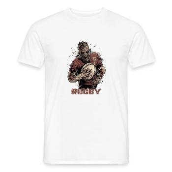 Rugby Player Zombie Horror - Männer T-Shirt - Weiß - Vorne - AI Model Male 178 dark (178cm)