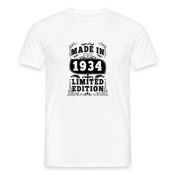 1934 Original 1934 Vintage Vintage rétro anniversa - T-shirt homme - blanc - Devant - AI Model Male 178 dark (178cm)