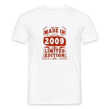 2009 anniversaire 2009 né en 2009 anniversaire - T-shirt homme - blanc - Devant - AI Model Male 178 dark (178cm)