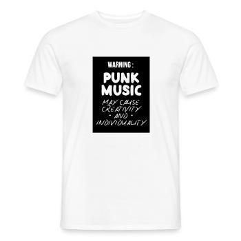 Punk Music May Cause Creativity and Individuality - Men's T-Shirt - white - Front - AI Model Male 178 dark (178cm)