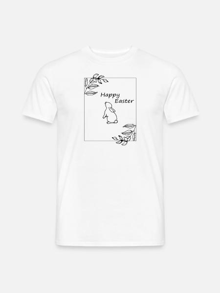 Frohe Ostern Geschenkidee Happy Easter - Männer T-Shirt - Weiß