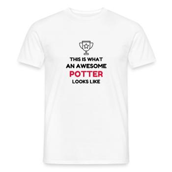 poterie / potier / vase / sculpteur - T-shirt homme - blanc - Devant - AI Model Male 178 dark (178cm)