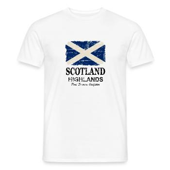 Scotland Flag - Vintage Look - Männer T-Shirt - Weiß - Vorne - AI Model Male 178 dark (178cm)