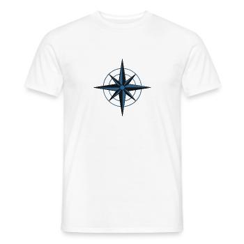 Navigation Kompass Stern Segler und Skipper Boot - Männer T-Shirt - Weiß - Vorne - AI Model Male 178 dark (178cm)