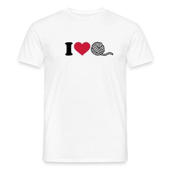 I love Knitting - Men's T-Shirt - white - Front - AI Model Male 178 dark (178cm)