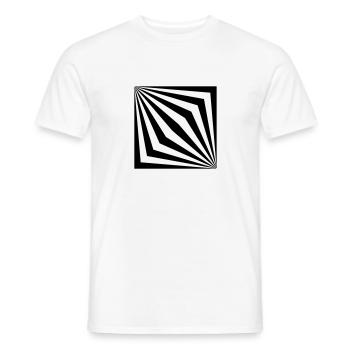 Illusion d’optique - T-shirt homme - blanc - Devant - AI Model Male 178 dark (178cm)