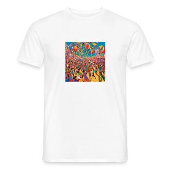 Carnaval Fou - T-shirt homme - blanc - Devant - AI Model Male 178 dark (178cm)