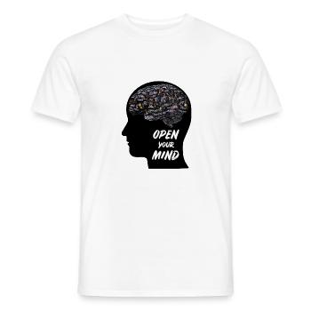 OPEN MIND für eine bessere Gesellschaft - Männer T-Shirt - Weiß - Vorne - AI Model Male 178 dark (178cm)