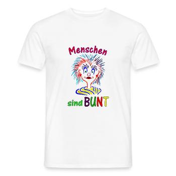 K12 Les gens sont colorés - T-shirt homme - blanc - Devant - AI Model Male 178 dark (178cm)