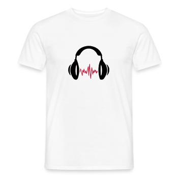 Casque Casque Musique Dj Son Karaoké - T-shirt homme - blanc - Devant - AI Model Male 178 dark (178cm)