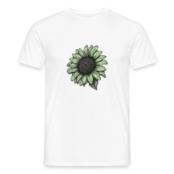 Retro Sunflower Illustration - Men's T-Shirt - white - Front - AI Model Male 178 dark (178cm)