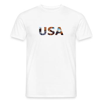 USA Landscape America Red Canyon Gift Idea - Men's T-Shirt - white - Front - AI Model Male 178 dark (178cm)