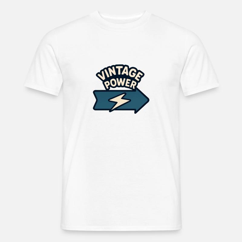Flèche stylisée & éclair - T-shirt homme - blanc