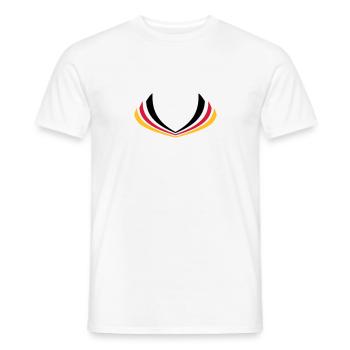 Drapeau de bande Allemagne - T-shirt homme - blanc - Devant - AI Model Male 178 dark (178cm)